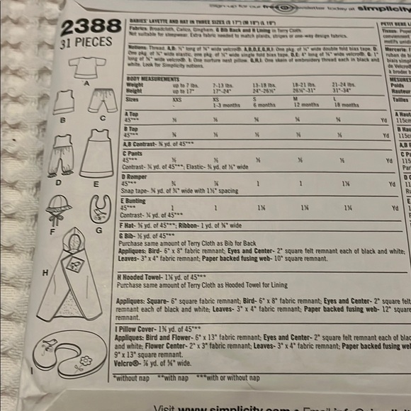 Simplicity Baby Pattern Collection - Picture 4 of 6